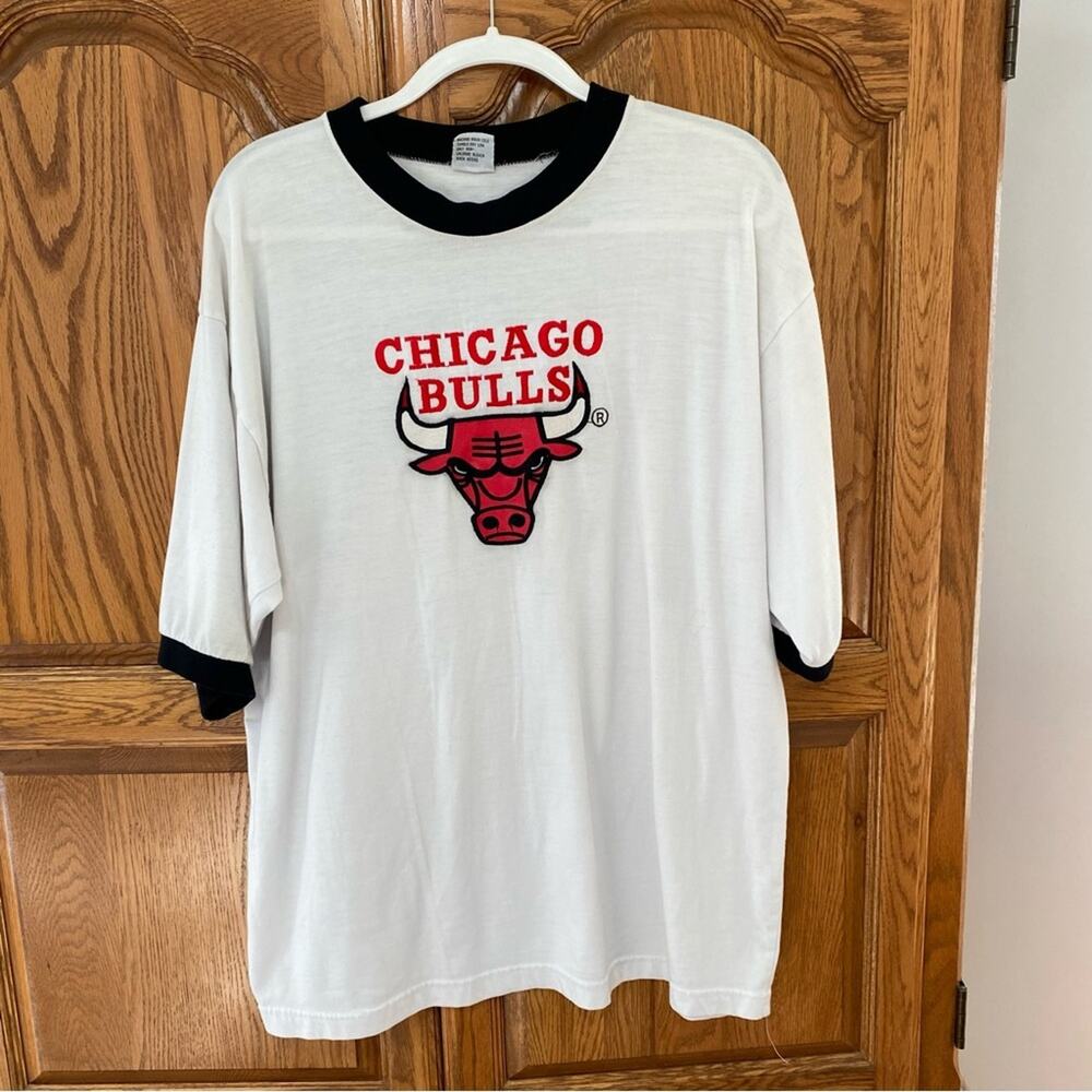 Vintage‎ 90’s NBA Chicago Bulls White T-Shirt BoomX Men’s Size 3XL READ*